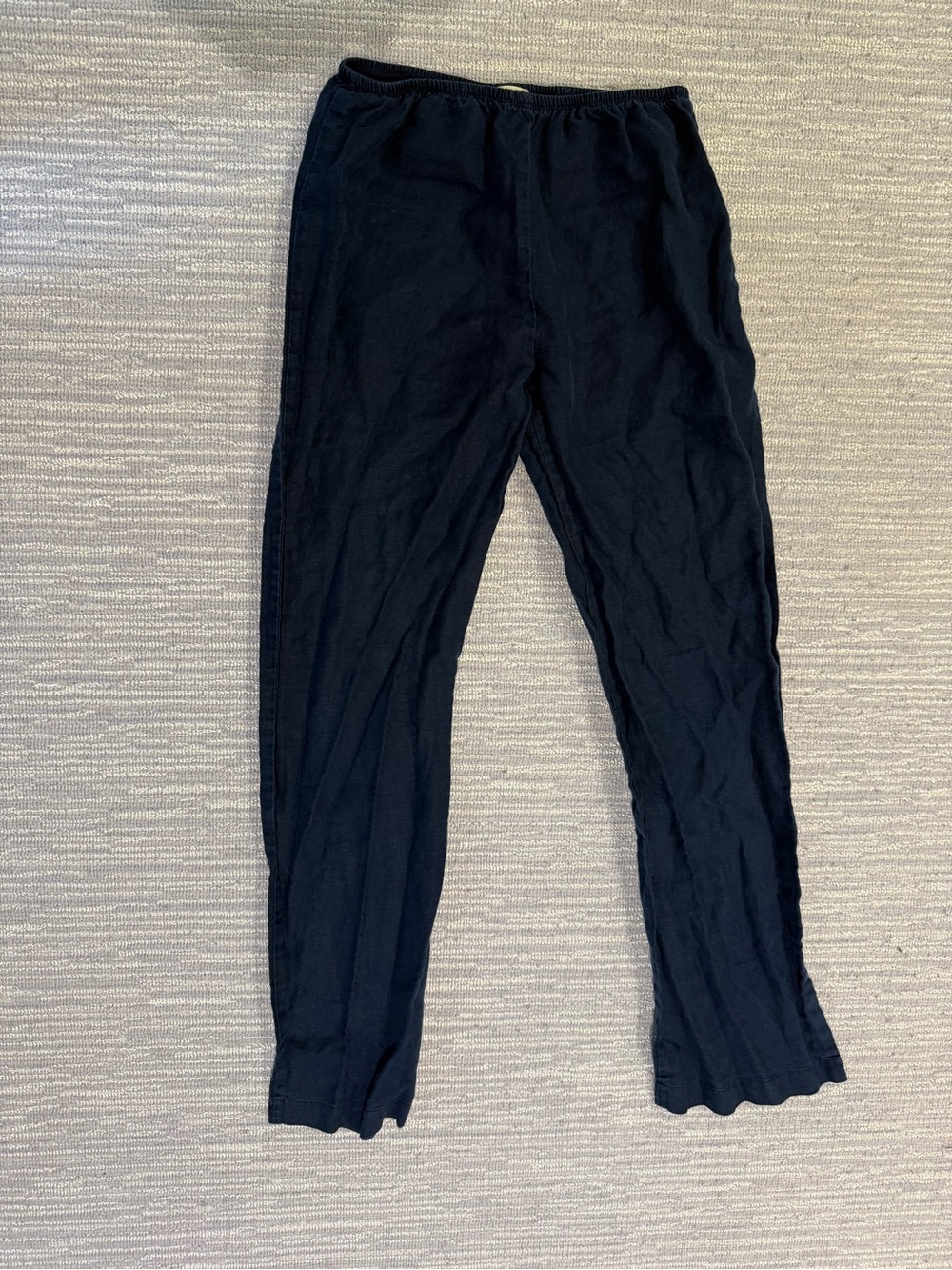 DONNI Navy Linen Simple Pant size XXS - Picture 4 of 7